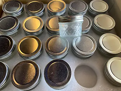 Accguan Mini Mason Glass Canning Jars4 OZ Jelly Jars With Regular Lids（SilverI • $25