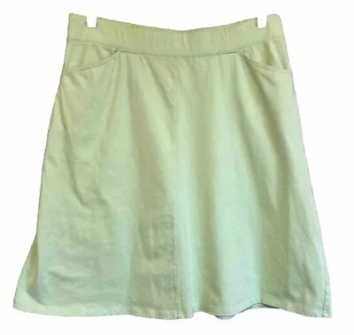 Women’s J. Jill Skirt M Pockets KneeLength A-Line 100% Cotton Pull On VGC • $13