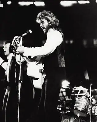 Bee Gees Band During A Concert English Brothers And Musicians Rob- 1970 Photo • $9