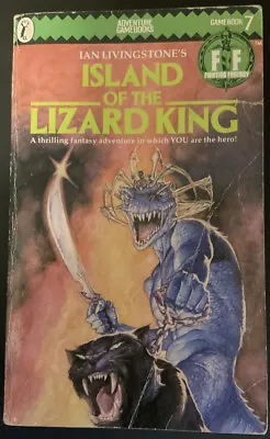 Fighting Fantasy 7 Island Of The Lizard King Green Banner • $25