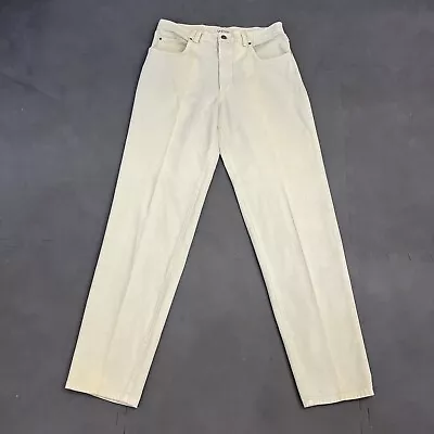 Vintage Versace Jeans Couture Tan Jeans Sz 34x48 Itierre Medusa Head FS Charity • $50