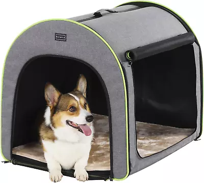 Dog Crate Foldable Soft Portable Travel Kennel With Washable Mattress Coat E • $145.99