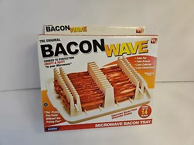 Emson Original Bacon Wave Microwave Bacon Tray 14 Slices As Seen On TV  1995 Box • $12.99