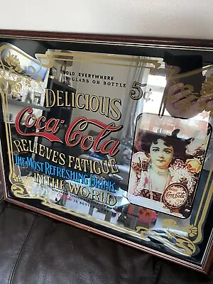 Vintage Large Coca Cola Mirror / Sign • £89.99