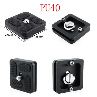 PU-40 Universal Camera Tripod Quick Release QR Plate 40x38mm For Arca Swiss Etc • £4.90