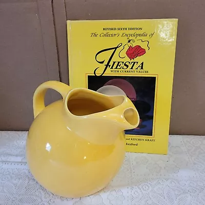 Vintage Fiesta Pottery Harlequin Yellow Ball Jug Water Pitcher  7  • $42.95