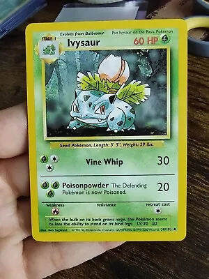 Ivysaur 30/102 Pokemon Base Set 4th Print UK 1999-2000 NM • $7