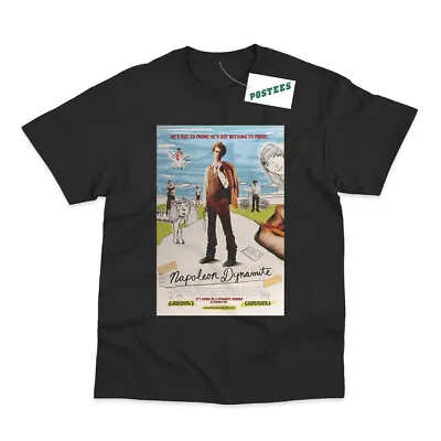 Retro Movie Poster Inspired By Napoleon Dynamite DTG Printed BLK/WHT T-Shirt • £10.95