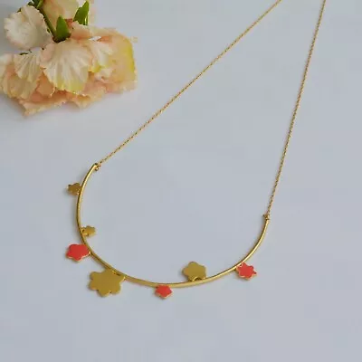 NWOT Madewell Daisy Bar Necklace Gold Plated Women Jewelry • $25