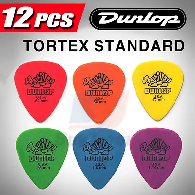12 X New Jim Dunlop Tortex Standard MIXED Guitar Picks Starter Set Beginners AU • $8.55