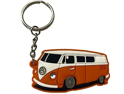 Keyring Vw Kombi  3d Orange Silicon  Rubber • $12.95