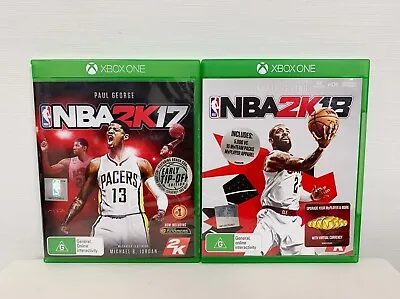 Microsoft Xbox One NBA 2K17 & 2K18 Game BUNDLE R4 PAL AUS/NZ • $10.95