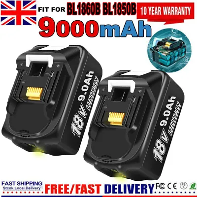 2X For Makita 18V Battery 9.0Ah LXT Li-Ion BL1830 BL1850 BL1860 BL1840 Cordless • £22.49