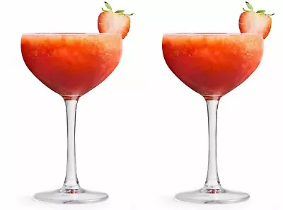 £9.99 • Buy 2X Espresso Martini Cocktail Glasses Champagne Saucers 24cl/ 240ml