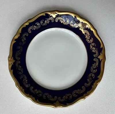 Vintage Reichenbach Echt Kobalt Germany Cobalt Blue And Gold Bread/Dessert Plate • $29.99