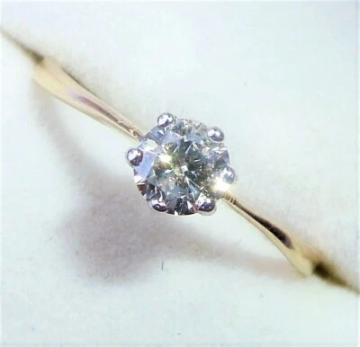 £275 • Buy 14ct Gold 0.45ct Diamond Solitaire Ring, Size O1/2, Engagement 