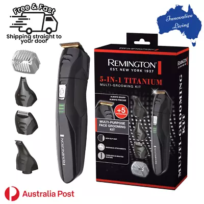 Remington 5-in-1 Titanium Multi-Grooming Kit Cordless Rechargeable Beard Trimmer • $36.95