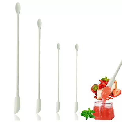 4 Pack Mini Silicone Spatula Set Double Ended Jar Scraper Tiny Spatula • $9.62