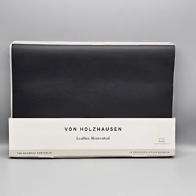 Von Holzhausen MacBook 13  Leather Portfolio Sleeve Cover Black Apple • $35.95