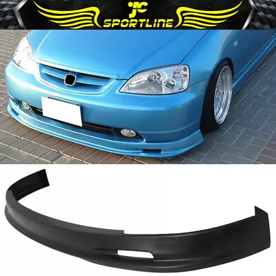 Fits 01-03 Honda Civic Mugen Style PP Front Bumper Lip Spoiler Splitter 2Dr 4Dr • $59.90