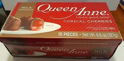 1-Queen Anne Milk Chocolate Covered Cordial Cherries 10 Pc. Box New • $6.89