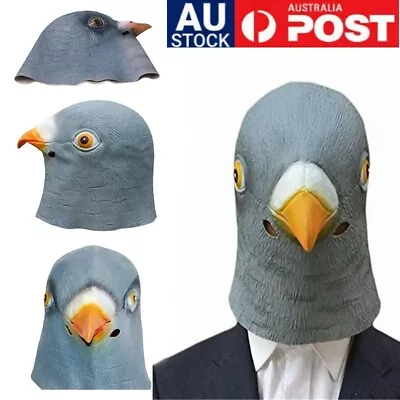 Pigeon Head Mask Latex Giant Bird Halloween Cosplay Costume Theater Prop Masks • $23.49