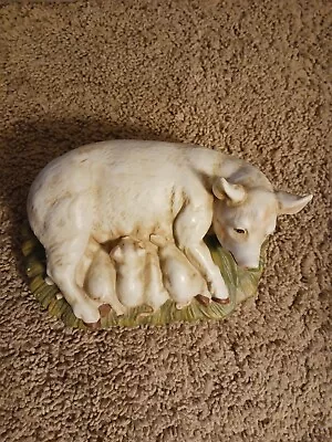 Porcelain Mama Pig Feeding Babies Figurine  • $7