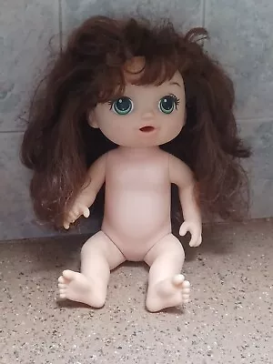 Hasbro 2018 Baby Alive Doll Wavy Brown Hair Green Eyes 12  Tall Pre-owned • $14.47