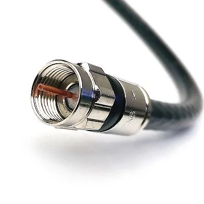 Usa Made Tri-shield 3ghz 75 Ohm Rg6 Coaxial Jumper Cable Compression F-connector • $14.75