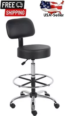 Boss Office Products B16245-BK Be Well Medical Spa Drafting Stool With Back • $119.99