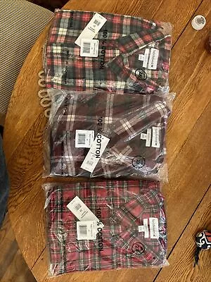 Lot Of 3 Saddlebred Classic Fit Men’s 2X Cotton Flannel Shirt NWT! • $40