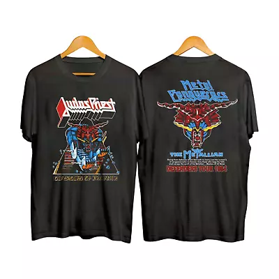 RARE!! Vintage Judas Priest 1984 Defenders Of The Faith Tour Dates T-Shirt • $24.99