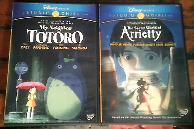 My Neighbor Totoro (2-DVD) & The Secret World Of Arrietty (DVD) Anime NrPerfect • $20.90