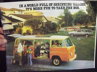 1979 Volkswagon Bus Campmobile Brochure: In A World Full Of Shrinking Wagons... • $28