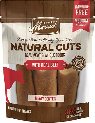 Merrick Natural Cut Beef Chew Treats Large • $44.45