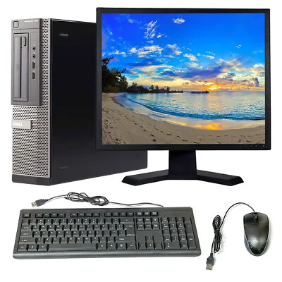 Dell Desktop Computer PC Intel Core I5 8GB RAM 500GB HD 19  LCD Windows 10 Wi-Fi • $125