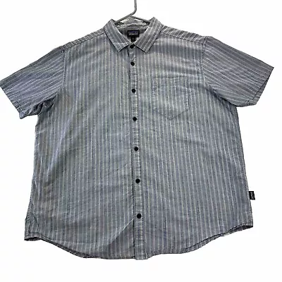 Patagonia Men’s Shirt XL Organic Cotton Short Sleeve Striped Button Up Blue • $15.99