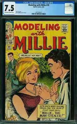 Modeling With Millie #39 (CGC 7.5 OW/W)  1965 Silver Age Romance Stan Lee • $120