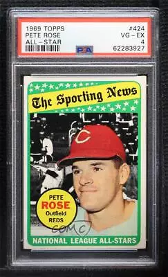 1969 Topps The Sporting News All Star Selection Pete Rose Mickey Mantle PSA 4 • $39.35