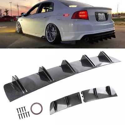 For Acura TL 2004-2008 Carbon Fiber Rear Lip Bumper Diffuser Spoiler Shark 5 Fin • $43.95