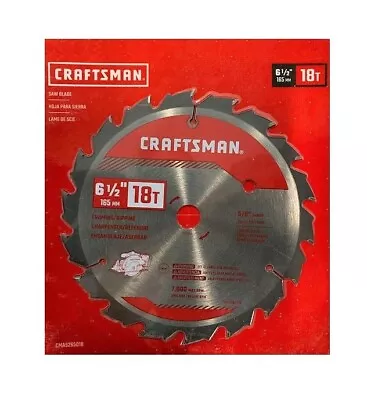 CRAFTSMAN Carbide Circular Saw Blade 6 1/2 Inch 18T Framing CHN CMAS265018 • $10.98