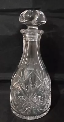 Vintage High Quality 1.3kgs Lead Crystal Cut Glass Spirit Decanter Teardrop  • £16.60