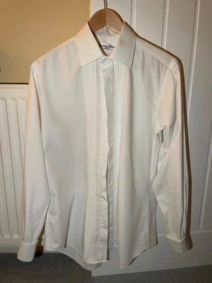 £40 • Buy Christian Dior Monsieur Vintage White Cuff Formal Shirt Size: 15 1/2 / 39-40