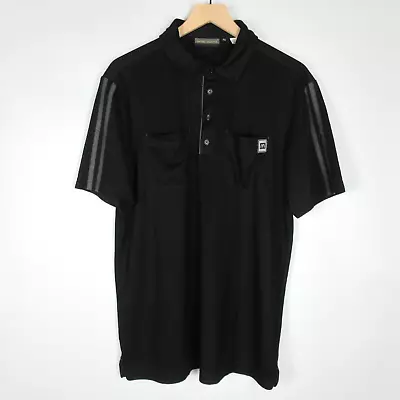 Mcdonald's Shirt Adult Medium Black Work Uniform Short Sleeve Polo Reflective • $24.95