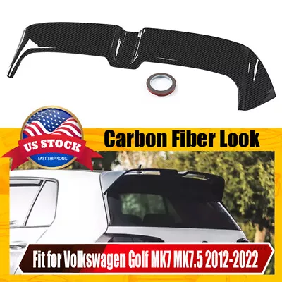 Carbon Fiber Rear Roof Window Spoiler Wing For VW GOLF 7 GTI MK7 MK7.5 2015-2020 • $83.98