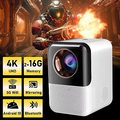 4K Mini Projector 9000 Lumen LED 1080P WiFi Bluetooth UHD Portable Home Theater • $74.99