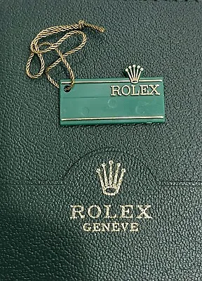 Authentic Vintage 80s Rolex Crown Green Hang Tag Submariner Sea Dweller Datejust • $69