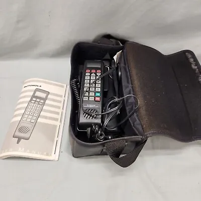 Vintage 1990’s Motorola Bag Cell Car Phone SCN 2462A POWERS ON W/ AC Adapter • $29.99