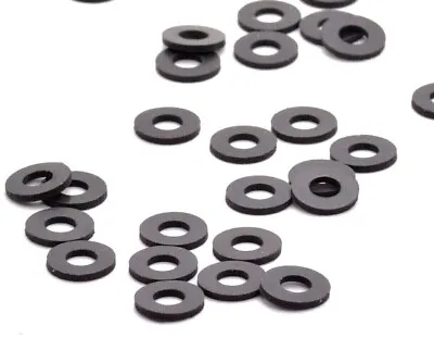 1/4  ID X 1/2  OD X 1/16  Black Rubber Flat Washers Various Pack Sizes Available • $11.79