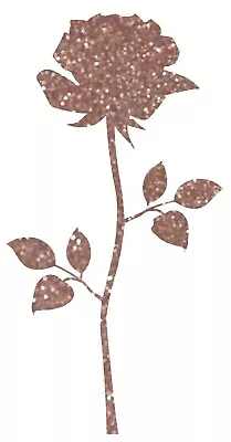 £3.99 • Buy Rose Flower Glitter Vinyl Decal Sticker Window Wall Mirror Car Art 10 Colours